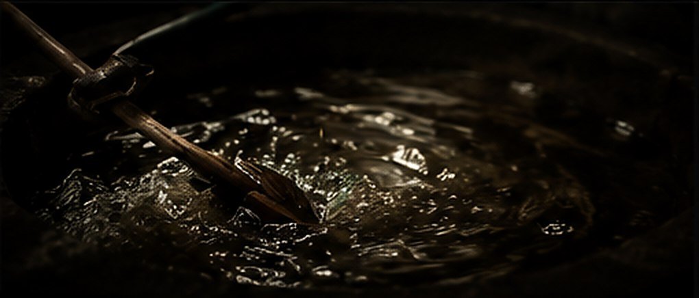 Agua corriendo sobre roca oscura
